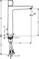 Hansgrohe Armatur für Waschtische mit einer verstellbaren Höhe und einem Auslaufwinkel von 30°. Enthält Daten zu Anschluss und Montage.